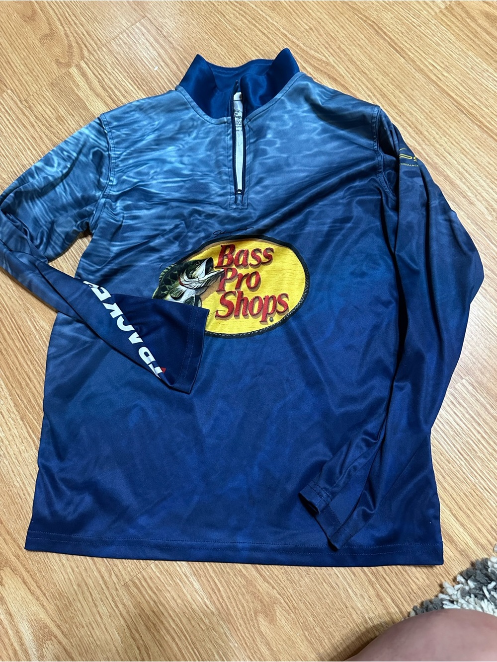 Bass Navy and Light Blue Fishing Pullover